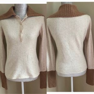 Magaschoni Cashmere sweater camel and cream